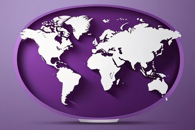 Photo world map continent global support graphic