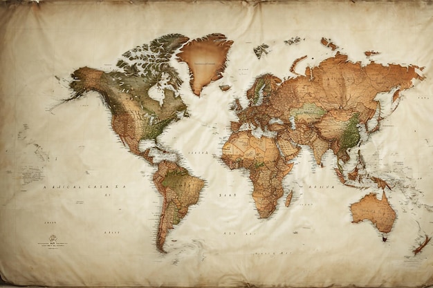 Photo world map continent global support graphic