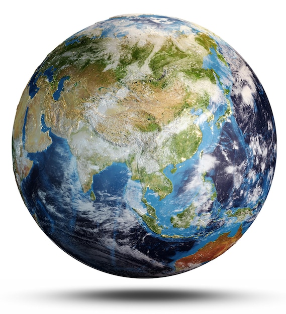世界地図 NASA から提供されたこの画像の要素 3D レンダリング