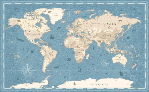 世界の地図 絵画 絵画 子供用の絵画 壁紙の地図