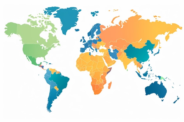 World map of logistics
