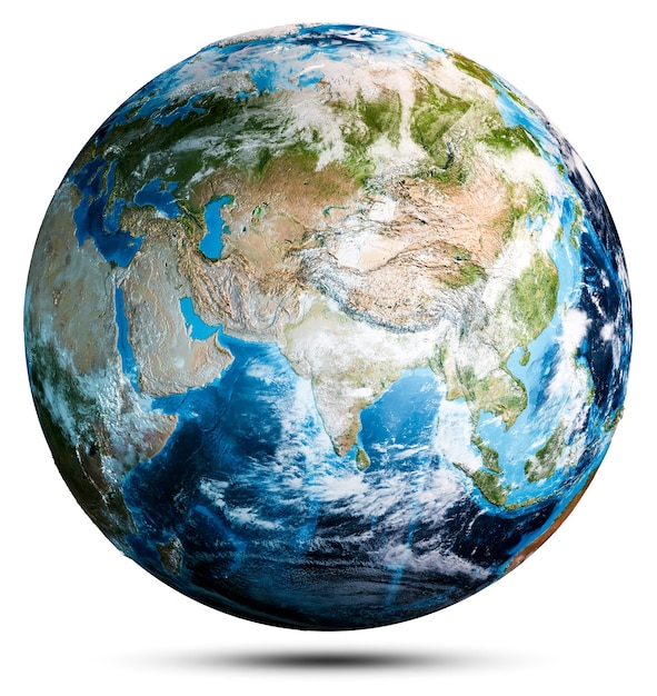 Photo world map planet earth