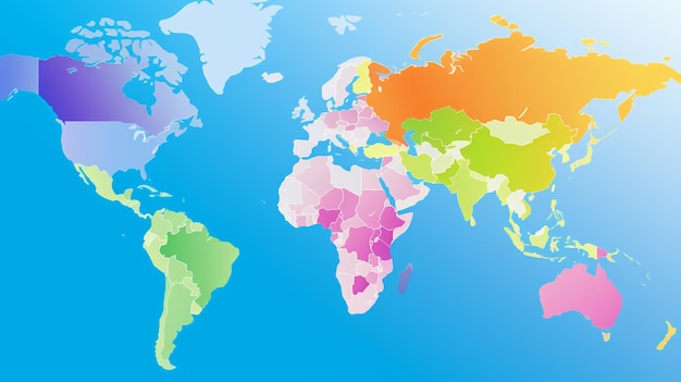 パワーポイントスライドまたは背景デスクトップの世界地図