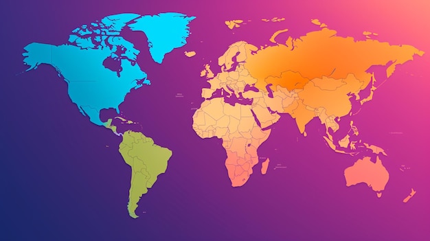 パワーポイントスライドまたは背景デスクトップの世界地図