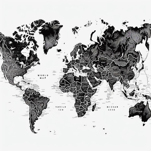 Photo world map vector image