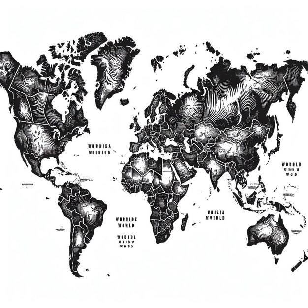 Photo world map vector image