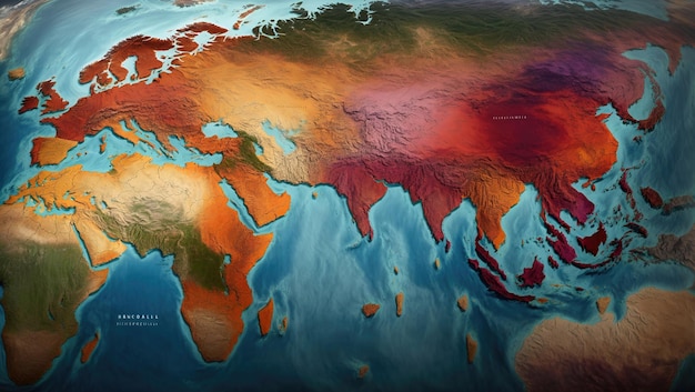 Photo a world map with regions affected by antibioticresistant infections