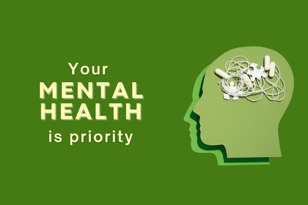 World Mental Health Day created using Generative AI technology