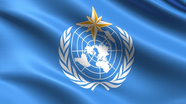 Photo world meteorological organization flag