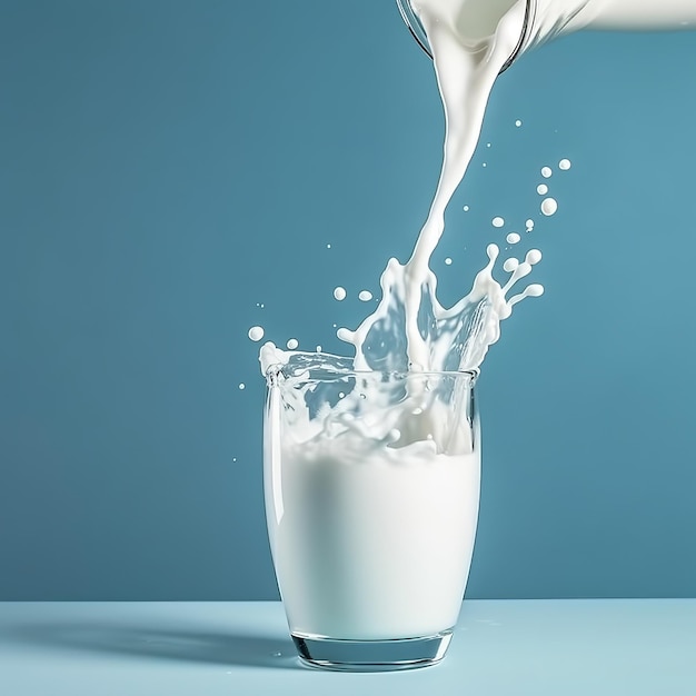 World Milk Day Illustration with Glass of Milk Generative Ai