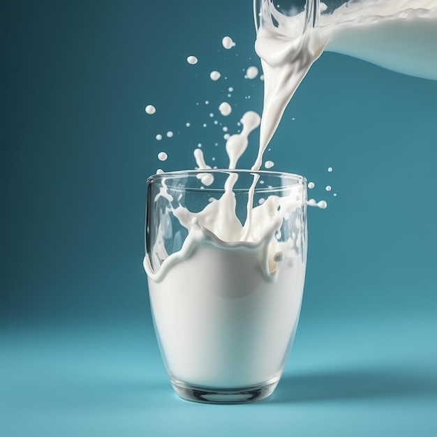 World milk day illustration with glass of milk generative ai