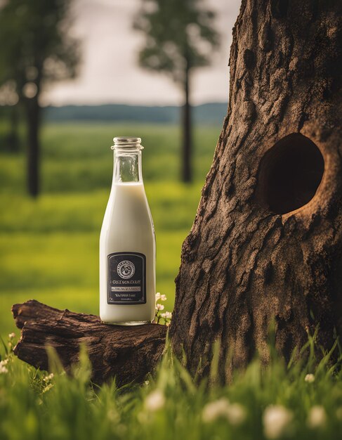 World Milk Day Milk bottle on wooden table