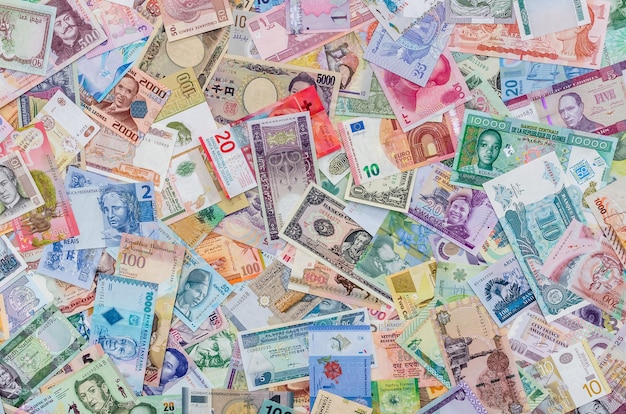 World money collection of different countries