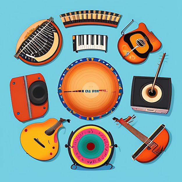 Photo world music day illustration