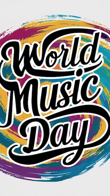 Photo world music day or international music day world music day poster happy world music day