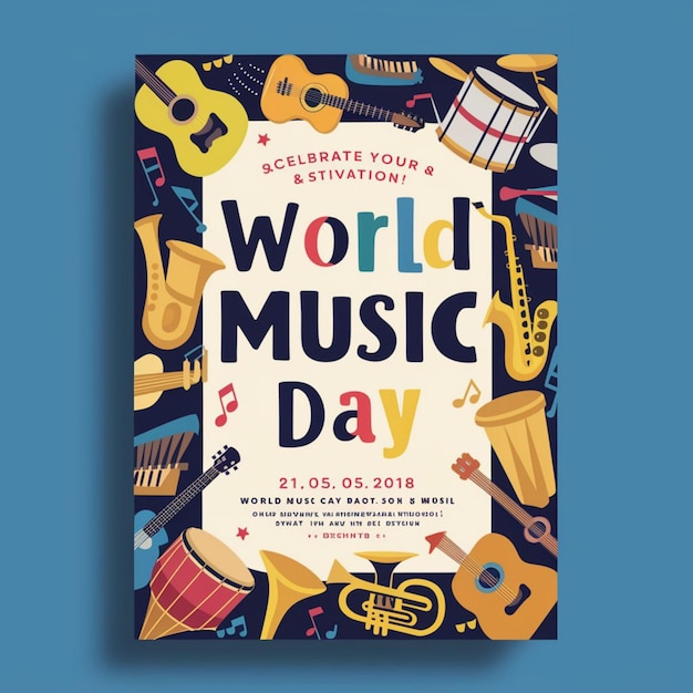 Фото Дизайн плаката всемирного дня музыки