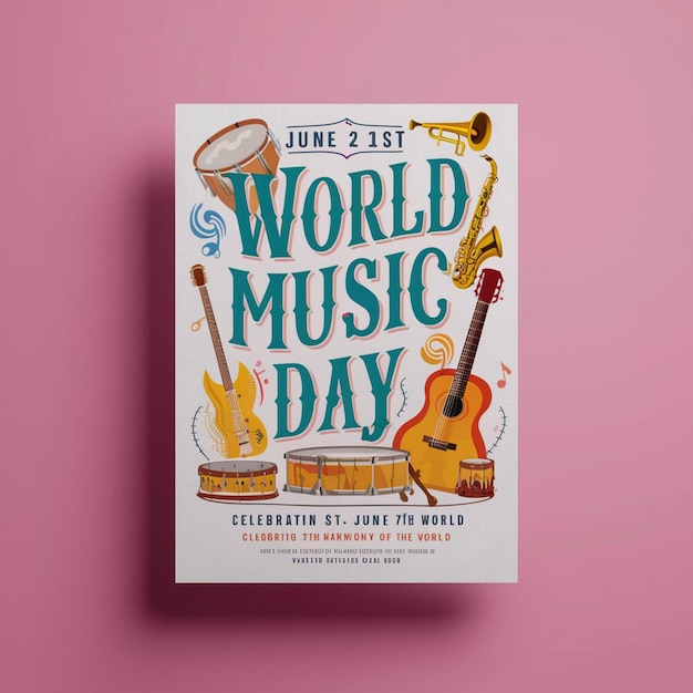 사진 세계 음악 날 포스터 디자인