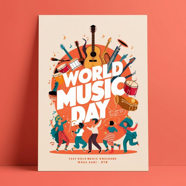 Foto progettazione del poster della giornata mondiale della musica