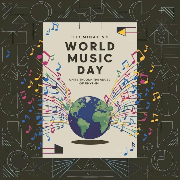 Дизайн плаката Всемирного дня музыки