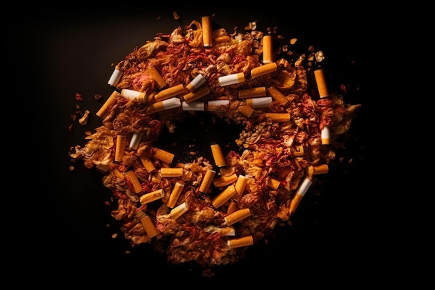 Всемирный день без табака абстрактная иллюстрация генеративный ай