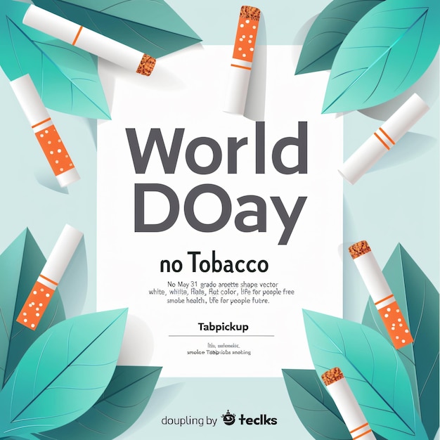 Foto giornata mondiale senza tabacco 31 maggio modello di illustrazione vettoriale per poster di banner di sfondo con