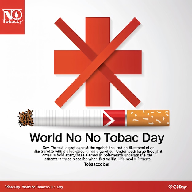 世界タバコ禁止デー - 5月31日 ベクトルイラスト 背景のバナーカードのポスター