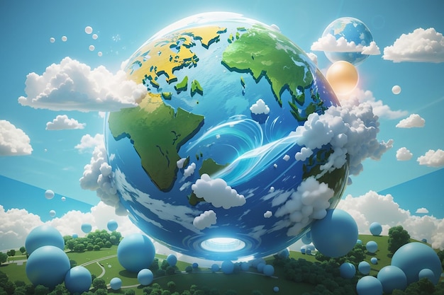 World ozone day 3d illustration