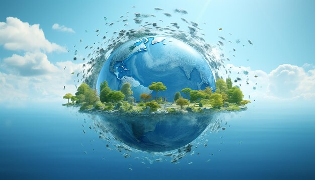 World ozone day design for a better future Creative concept