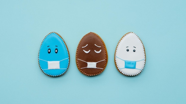 World pandemic easter quarantine egg face mask