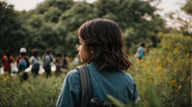 Foto il concetto di istruzione della giornata mondiale della filosofia con l'albero della conoscenza piantato sull'apertura di un vecchio grande libro in li