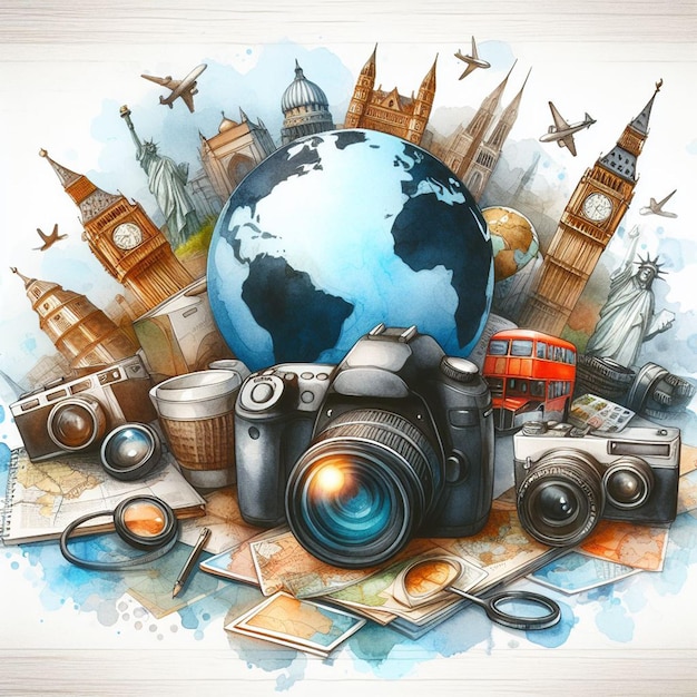 World Photography Day background