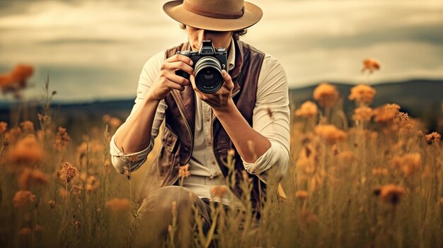 Фото Всемирный день фотографии фотограф, делающий фотографии