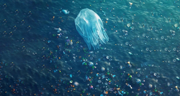 World plastic bag free day background generative AI