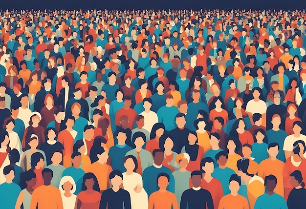 world population day flat illustration