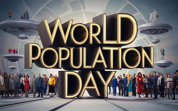 world population day flat illustration