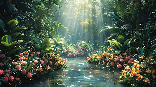 写真 世界熱帯雨林の日 緑の背景の壁紙