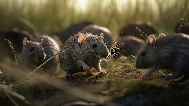 World Rat Day illustration 3d realistic