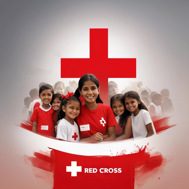 Photo world red cross day illustration compassionate aid and humanity