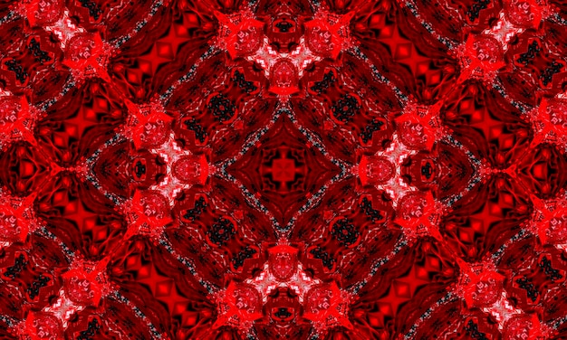 World Red Cross, kaleidoscop illustration of red cross symbol on red background