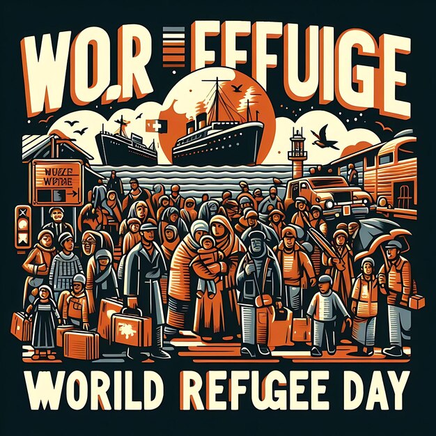 World Refugee Day Vector illustration background