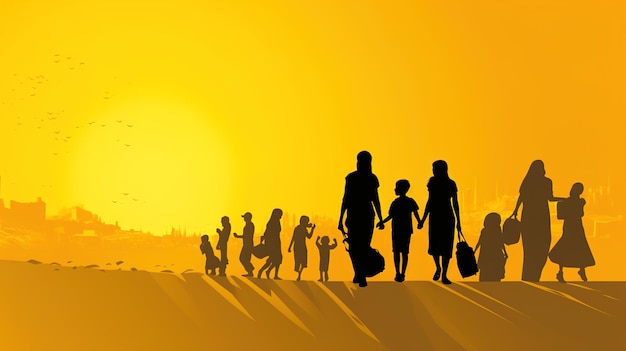 World refugee day vector illustration vector illustration