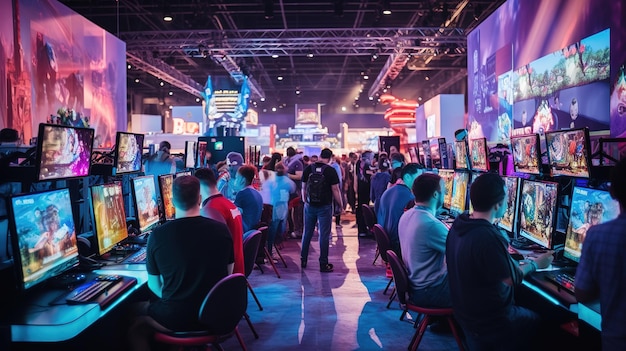 Premium Photo | World region gaming expo gaming industry event or