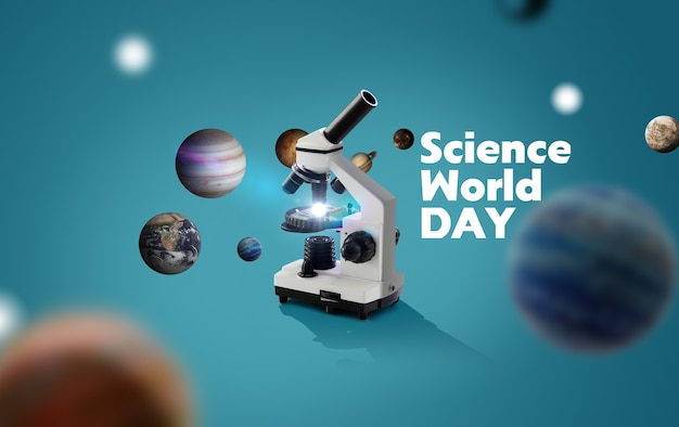 world science day collage design