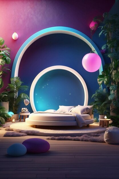 World Sleep Day Concept Image of a Bed for Design Social Media