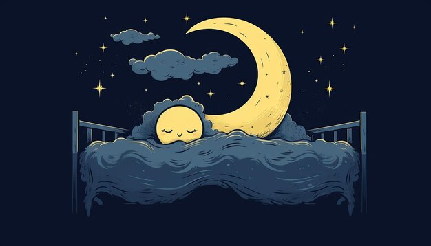 写真 世界睡眠の日 暗い背景