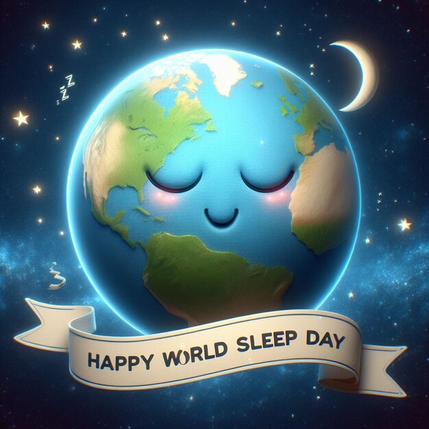 Photo world sleep day free photo realistic 3d background