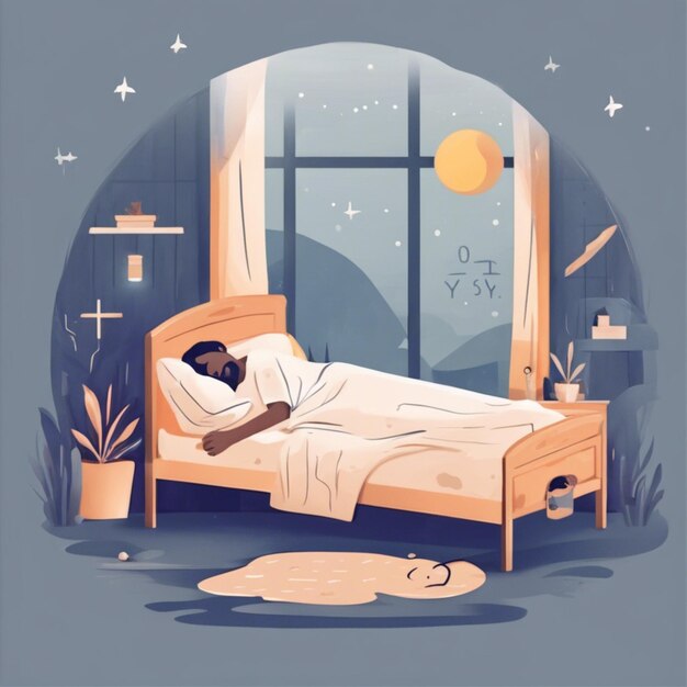 Photo world sleep day illustration