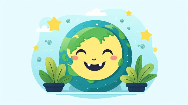 Photo world smile day background in flat design style