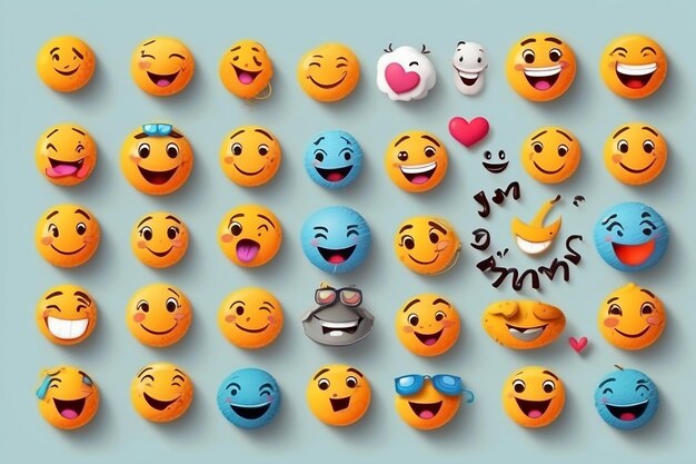 World smile day emojis arrangement