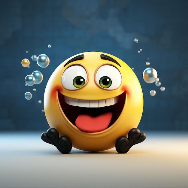 World smile day face emoji isolated happy face